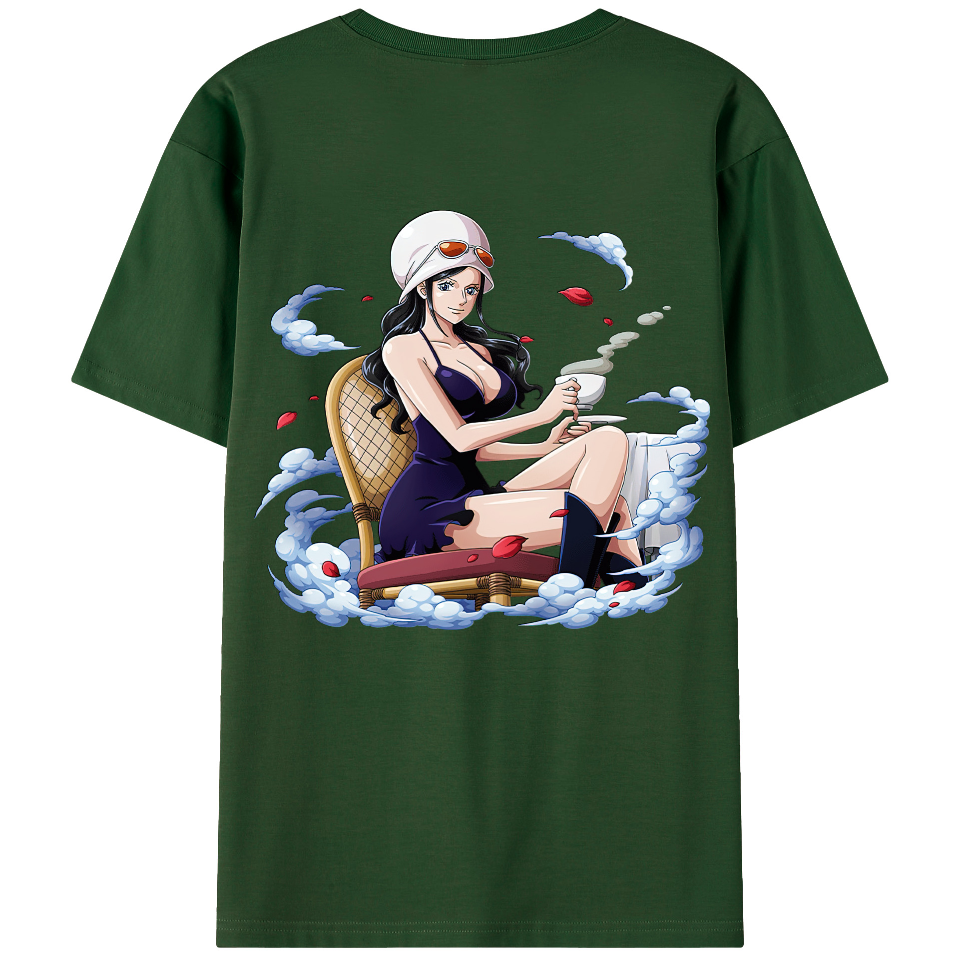 ワンピース ニコ・ロビン ONE PIECE Nico Robin 綿100％半袖Tシャツ（背面プリント）